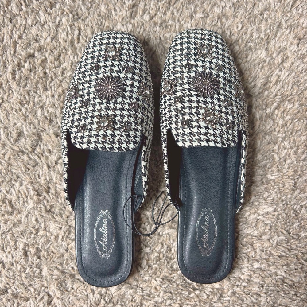 Women’s Slip-on Flats with Rhinestones by Atalina